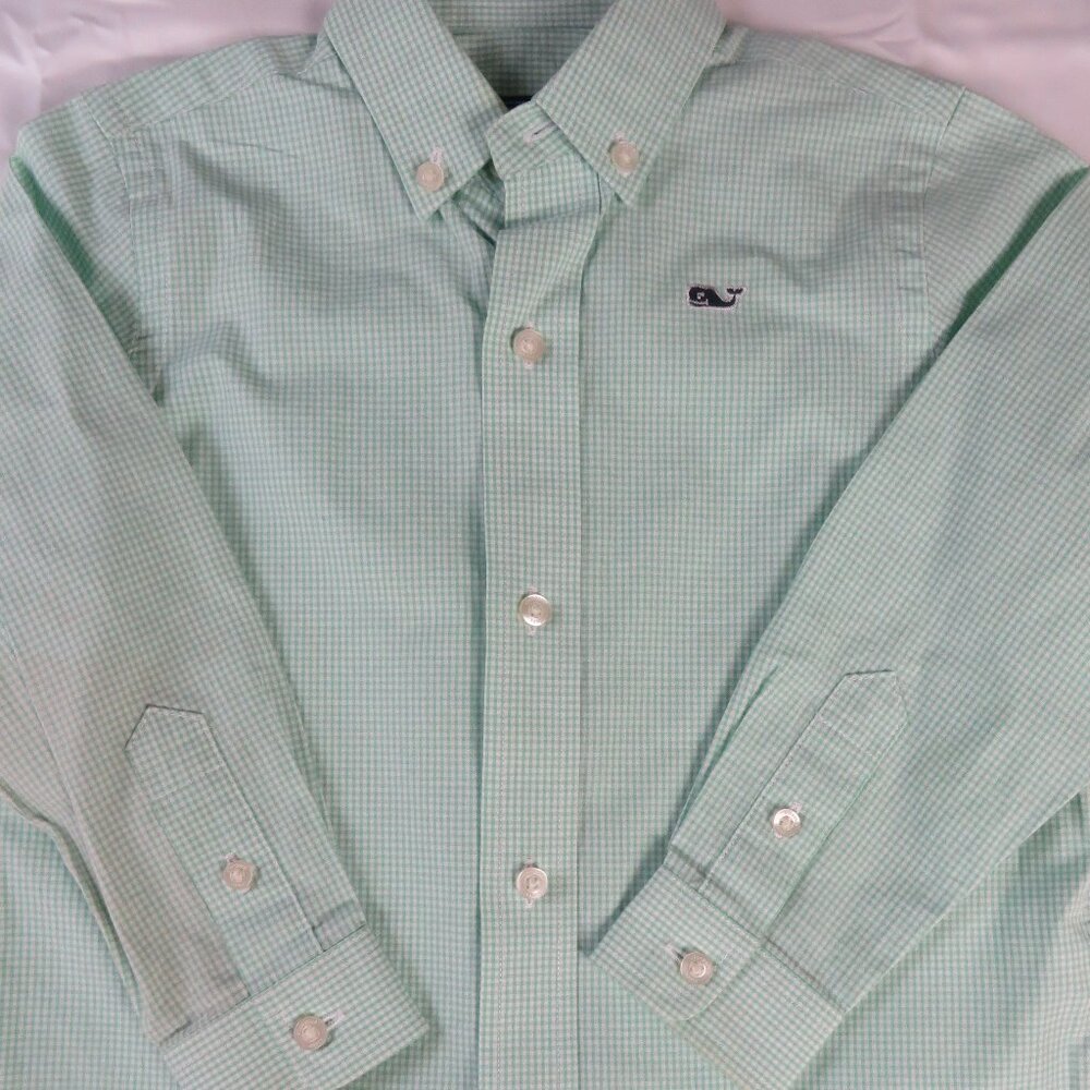 Vineyard Vines Kids Button Down | Green | Size 2T